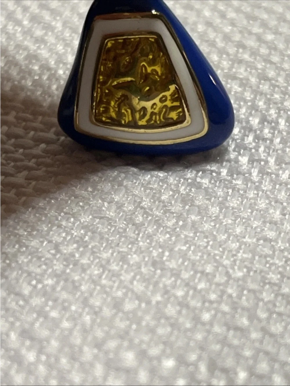 Tory Burch Blue and Gold Drop Earrings